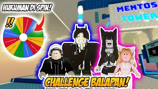 BALAPAN!! YG KALAH DAPAT HUKUMAN RANDOM SPIN! LAGI?? [Mentos tower] #towerroblox