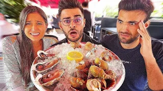 AMERICANS TRY FRENCH CUISINE! (Oysters, frogs ...)