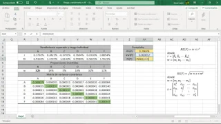 Riesgo y rendimiento de n activos financieros con Excel