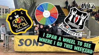 Spinning a wheel to see where i go 🤯| Dumbarton vs elgin city vlog