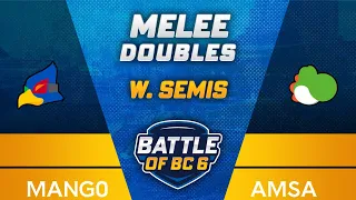 Mang0 (Falco) vs aMSa (Yoshi) - Melee Singles Winners Semi-Final - Battle of BC 6