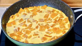 Quick Pumpkin Casserole in a Frying Pan. Tasty. Quickly. Healthy. The most delicate!