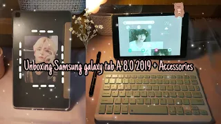 Unboxing Samsung Galaxy Tab A 8.0 2019 + Accessories l mini review ~aesthetic