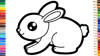 Как нарисовать зайца. Простой рисунок кролика для детей.How to draw a hare. Simple drawing.