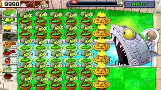 PVZ MOD | LAST STAND ENDLESS GAMEPLAY | GATLING PEA ONLY | 10 FLAGS COMPLETED IN 18:07 MINUTES |