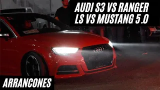 Audi s3 Nitro vs Ranger LS Nitro vs Mustang GT Nitro | ARRANCONES AUTÓDROMO CULIACÁN