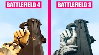 Battlefield 4 Guns Reload Animations vs Battlefield 3