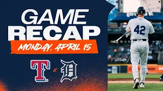 Tigers vs. Rangers Game Highlights | 4/15/24