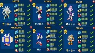 Sonic Dash All Characters Upgraded to MAX Level