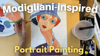 How to Paint Modigliani Portraits | For kids, teens & teachers