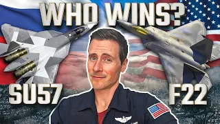 F-22 vs Russian SU-57 Fighter Pilot Reacts