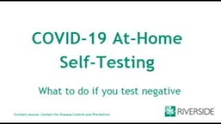 What to do if you test negative for COVID-19