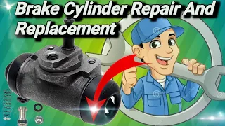 How to Remove Wheel Cylinder Repair And Replacement / Replace Brake Cylinder Washer RE205 RE175