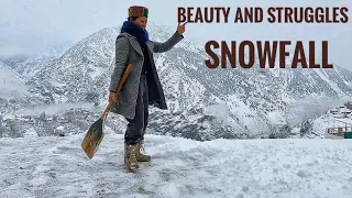 The beauty and challenges of Winter || Snowfall || kinnaur || Himachal Pradesh