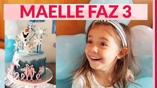 3 ANINHOS DE MAELLE - FESTA DE FROZEN EM CASA #MaelleFaz3 | Naiumi Goldoni