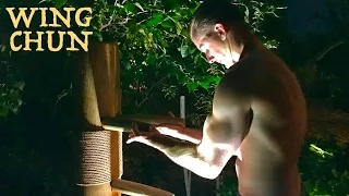 Wing Chun WOODEN DUMMY FIGHT TRAINING Better Than Bruce Lee - Muk Yan Jong - Mu Ren Zhuang