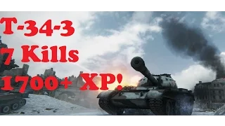 T-34-3 Mastery, 7 kills, 1700+ XP