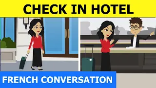 Dialogue en Français conversation débutant - Check in hotel | French with Tama lesson 20