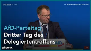 Dritter und letzter Tag des AfD Parteitags in Riesa