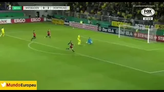 Gol de Halaand ( Hat-trick) Wehen Weisbaden vs Dortmund 0-3