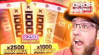 MAX BETS ON MONEY DROP LIVE GAME SHOW! (INSANE)