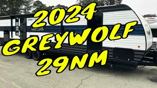 NEW 2024 FOREST RIVER GREY WOLF 29NM TRAVEL TRAILER BUNK HOUSE FLOORPLAN WALKTHROUGH SOLAR Dodd RV