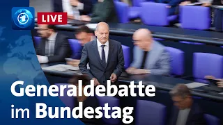 Generaldebatte zu Haushaltsberatungen im Bundestag | via phoenix