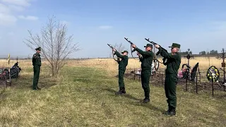 Прощание с погибшим бойцом Максимом Хусейновичем Хаджиевым, Серноводск