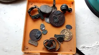 Средневековое серебро (данг,чешуя) и перстни.Коп с XP Deus