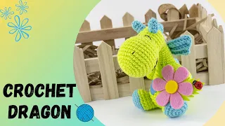 🇺🇸Crochet Amigurumi Dragon/Amigurumi Dragon Tutorial/How to Crochet a Dragon/Crochet Dragon