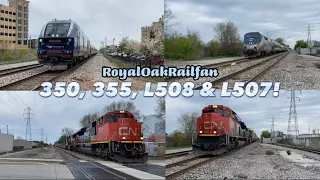 A P42 ON AMTRAK 350 & 355?! Amtrak 350 S&AHC, P42 On Amtrak 355, CN L508 & CN L507!