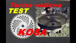 Tarcza widiowa do kosy spalinowej - TEST - karczowanie. Brushcutter CIRCULAR Saw Blade on TRIMMER