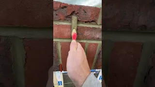 How to joint bricks #bricklayer #bricklaying #jointing #satisfying #mortar #construction #shorts