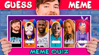 GUESS THE MEME SONG 🎤🎵🔥 | QUIZ MEME MrBeast, Tenge Tenge song, Pomni, Ragatha