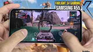 Samsung Galaxy A55 Farlight 84 Gaming test | Exynos 1480, 120Hz Display