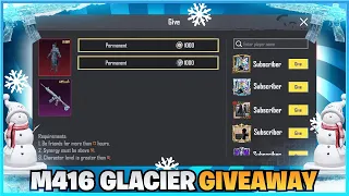 😱M416 GLACIER GIVEAWAY | X SUIT CRATE OPENING BGMI