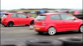 VW Polo GTI Vs Ford Fiesta ST (Crail Raceway)