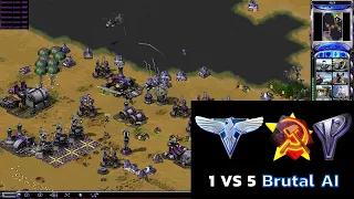 Red Alert 2 Yuri's revenge | The Ultimate Battle I 5 vs 1 (Extra Hard AI)