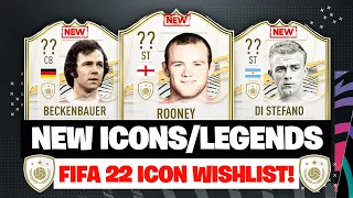 FIFA 22 - NEW ICONS WISHLIST! ft. Rooney, Beckenbauer, Di Stefano etc...