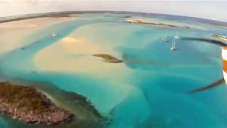 Flying Norman's Cay and Exuma Bahamas