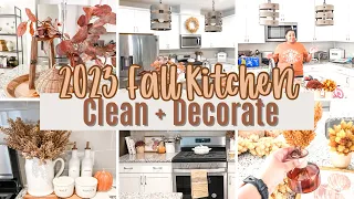 🍂2023 FALL KITCHEN CLEAN AND DECORATE || FALL DECOR 2023 || FALL DECORATING IDEAS🍁