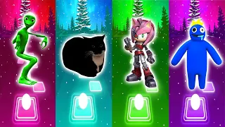 Alien Dance vs Maxwell Cat vs Rusty Rose  vs RainBow Blue  - Tiles Hop