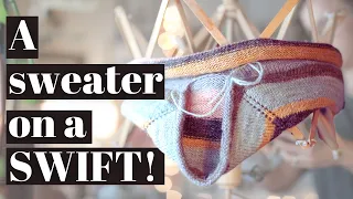 COZY VLOG:  Unraveling an entire sweater using a SWIFT! #KNITTINGVLOG