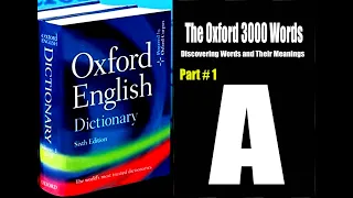 The Oxford 3000 Words |Part# 1|word "A"| English Words List | Learn English Words|