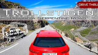 Trollstigen Serpentine Drive Thru - Norwegian Scenic Routes, 4k