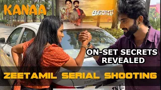 Kanaa | ZeeTamil Serial Shooting BTS Vlog | Dharshana Ashokan | Vishnu Unnikrishnan