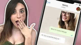 BROMA A MI MAMÁ: ME TATUÉ LA CARA *SE ENOJÓ MUCHO* | Lyna Vlogs