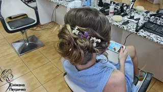 wedding hairstyle for long hair. Вечерняя прическа, праздничная прическа