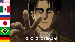 "Oi Oi Oi Oi, ERWIN !"  in 6 languages ● Attack On Titan