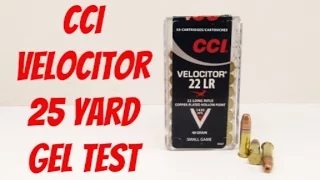 22 LR CCI Velocitor Clear Gel Test